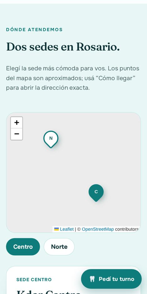 Mapa de sedes