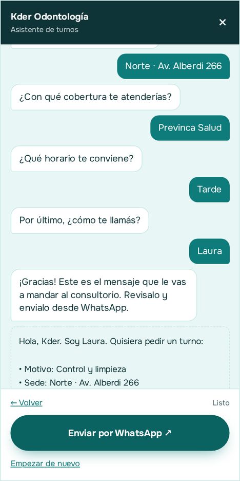 Asistente de turnos